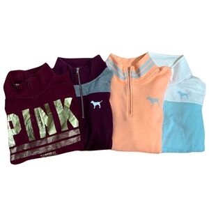 PINK Victoria’s Secret 1/4 zip sweatshirt bundle - all size S